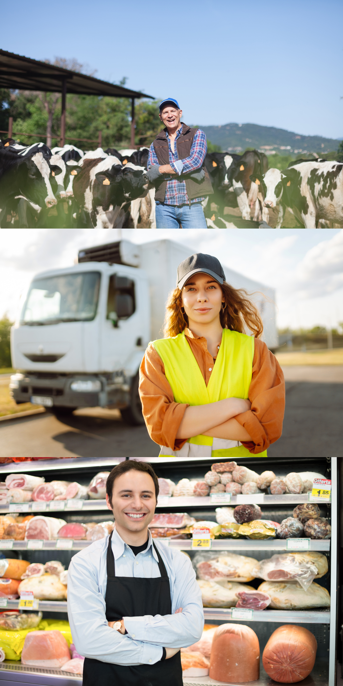 farmer, truck driver, grocer